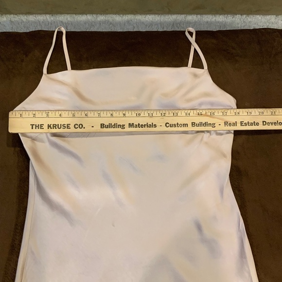 Express Gold M Cowl neck Maxi Satin Dress Party Holiday Office Essential Glam - Picture 5 of 8